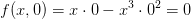 f(x,0)=x\cdot 0-x^3\cdot 0^2=0