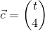 \vec{c}=\binom{t}{4}