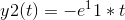 y2(t) = - e^11*t