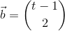 \vec{b}=\binom{t-1}{2}