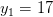 y_1=17