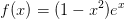 f(x)=(1-x^2)e^x