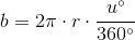 b=2\pi \cdot r\cdot \frac{u^{\circ}}{360^{\circ}}
