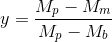 y=\frac{M_p-M_m}{M_p-M_b}