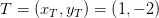 T=\left (x_T,y_T \right )=\left (1,-2 \right )
