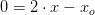 0=2\cdot x-x_o