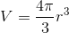 V=\frac{4\pi }{3}r^3