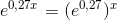e^{0,27x}=(e^{0,27})^{x}