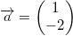 \small \small \overrightarrow{a}=\begin{pmatrix} 1\\-2 \end{pmatrix}