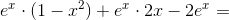 e^x\cdot (1-x^2)+e^x\cdot 2x-2e^x =