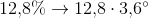 12{,}8\%\rightarrow 12{,}8\cdot 3{,}6^\circ