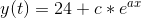 y(t)=24+c*e^{ax}