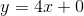 y=4x+0