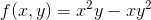 f(x,y)=x^2y-xy^2