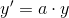 y'=a\cdot y