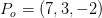 P_o=(7,3,-2)