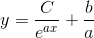 y=\frac{C}{e^{ax}}+\frac{b}{a}