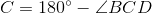 C=180^{\circ}-\angle BCD