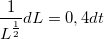 \small \frac{1}{L^{\frac{1}{2}}}dL=0,4dt