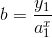 b=\frac{y_1}{a^x_1}