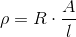 \rho=R\cdot\frac{A}{l}