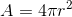 A=4\pi r^2