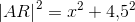 \left | AR \right |^2=x^2+4{,}5^2