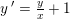 \small y{\, }'=\tfrac{y}{x}+1