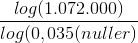 \frac{log(1.072.000)}{log(0,035 (nuller)}