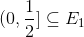 (0,\frac{1}{2}] \subseteq E_1
