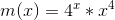 m(x)=4^x*x^4