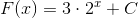 F(x)=3\cdot 2^x+C