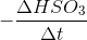 - \frac{\Delta HSO_3}{\Delta t}