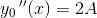y_0{\, }''(x)=2A