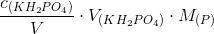 \frac{c_{(KH_2PO_4)}}{V}\cdot V_{(KH_2PO_4)}\cdot M_{(P)}