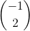 \binom{-1}{2}
