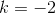 k=-2