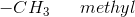-CH_3\; \; \; \; \; \; methyl