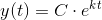y(t)=C\cdot e^{kt}