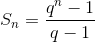 S_n=\frac{q^n-1}{q-1}