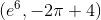 (e^{6}, -2\pi+4)