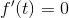 f'(t)=0