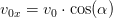 v_{0x}=v_0\cdot \cos(\alpha )