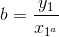 b= \frac{y_{1}}{x_{1^{a}}}