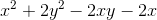 x^2 + 2y^2 - 2xy - 2x