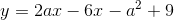 y=2ax-6x-a^2+9