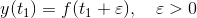 y(t_1) = f(t_1+\varepsilon), \quad \varepsilon >0