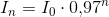 I_n=I_0 \cdot 0{,}97^n