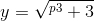 y = \sqrt{^{p3}+ 3}
