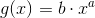 g(x) = b\cdot x^a